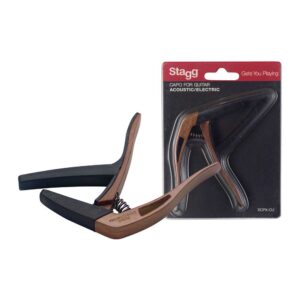 Stagg SCPX-CU DKWOOD - Capotraste de color madera oscura
